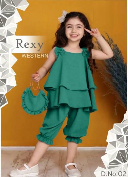 Green REXY Girls New Western Wear Fancy Designer Kids Colletion REXY 2